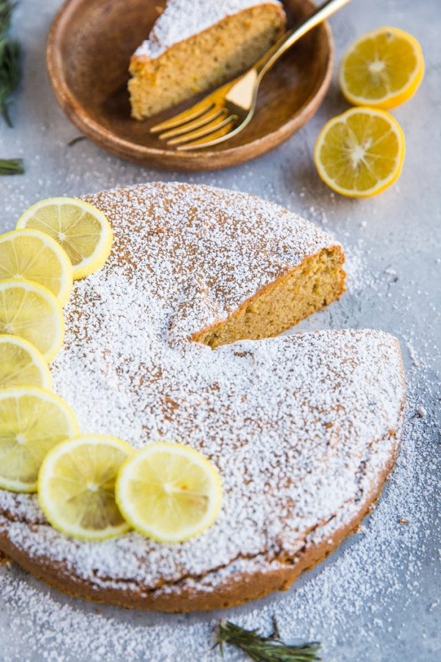 Grain Free Rosemary Lemon Olive Oil Cake Dairy Free Refined Sugar