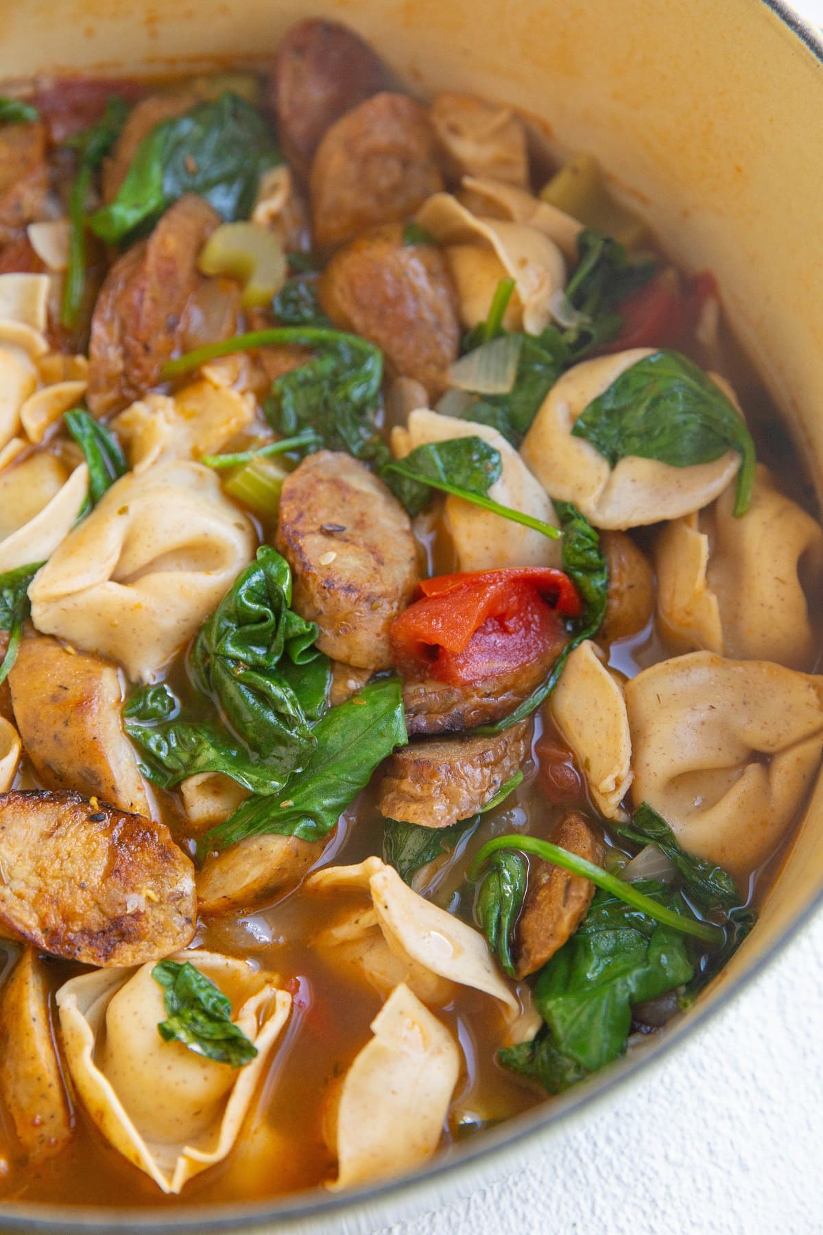 Rustic Tortellini Soup With Sausage The Roasted Root