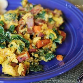 Sweet Potato Kale Bacon Scramble The Roasted Root