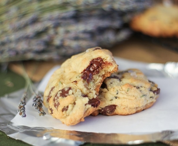 Lavender Chocolate Chip Cookies (gluten-free)