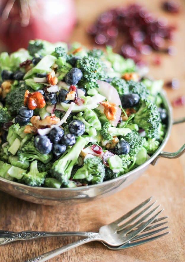 Broccoli Salad With Blueberries And Honey-Toasted Walnuts