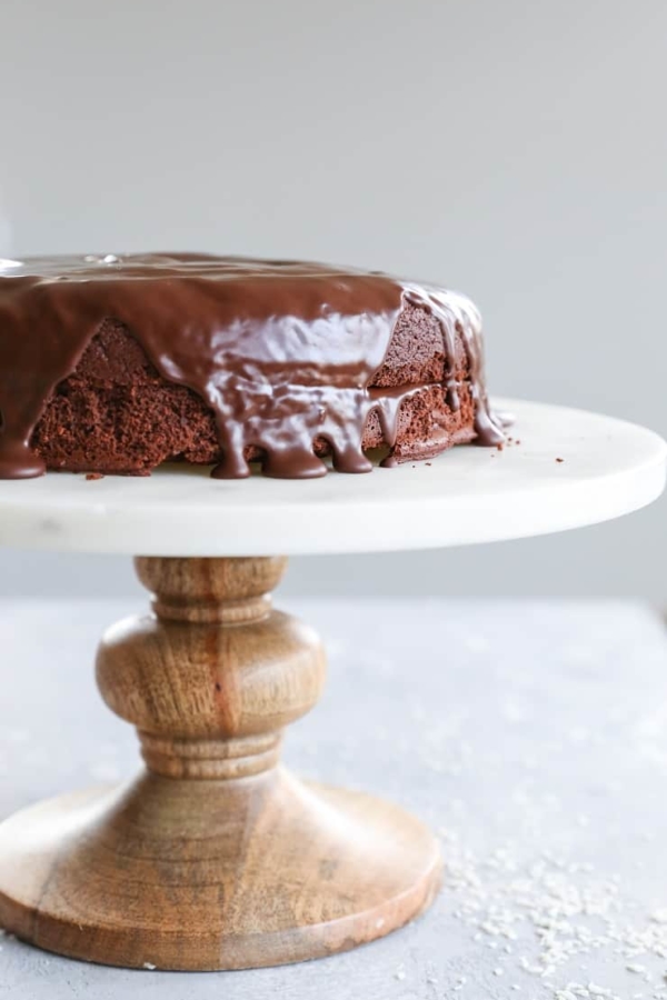 Gluten-Free Chocolate Cake made with almond flour - dairy-free, refined sugar-free, and paleo