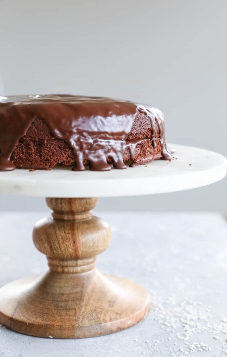 Gluten Free Chocolate Cake with Coconut Chocolate Ganache