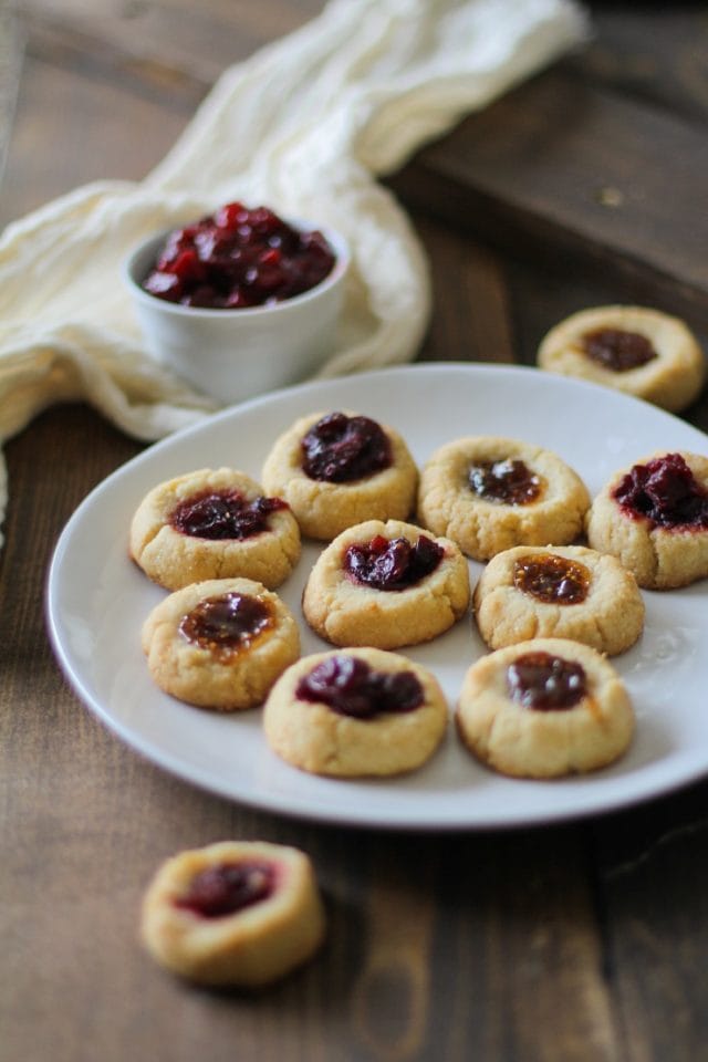 Cardamom Almond Flour Paleo Thumbprint Cookies - The Roasted Root