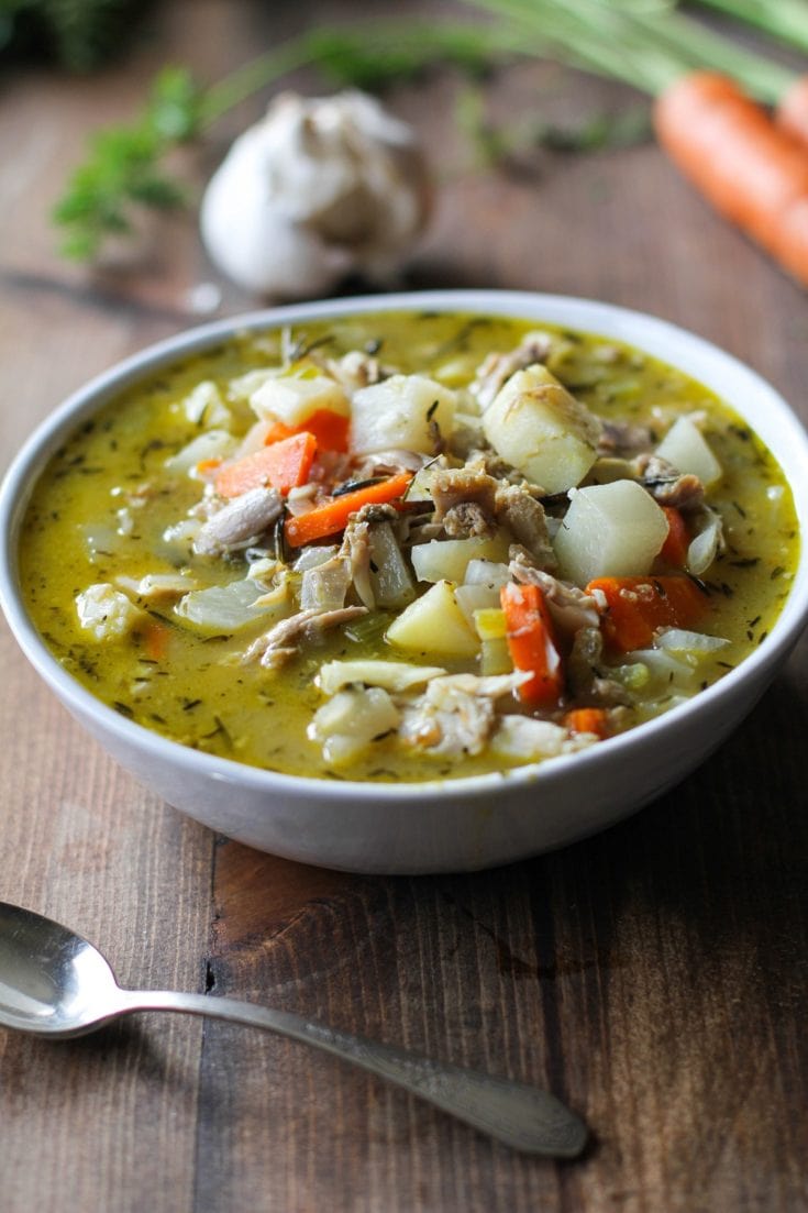 Leftover Turkey Soup with Root Vegetables - The Roasted Root