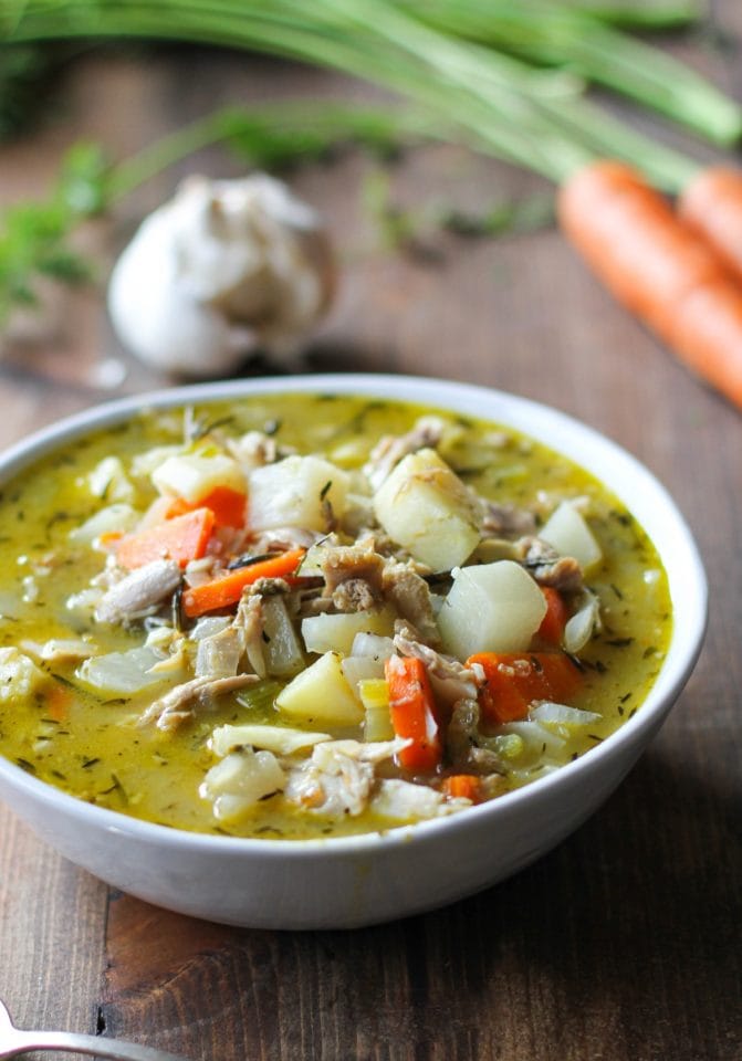 Leftover Turkey Soup with Root Vegetables - The Roasted Root