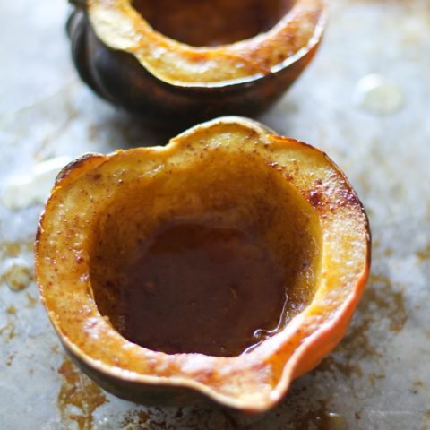 Roasted Acorn Squash with Bourbon Butter and Honey - The Roasted Root