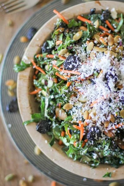 Kale Salad with Pumpkin Seeds - The Roasted Root