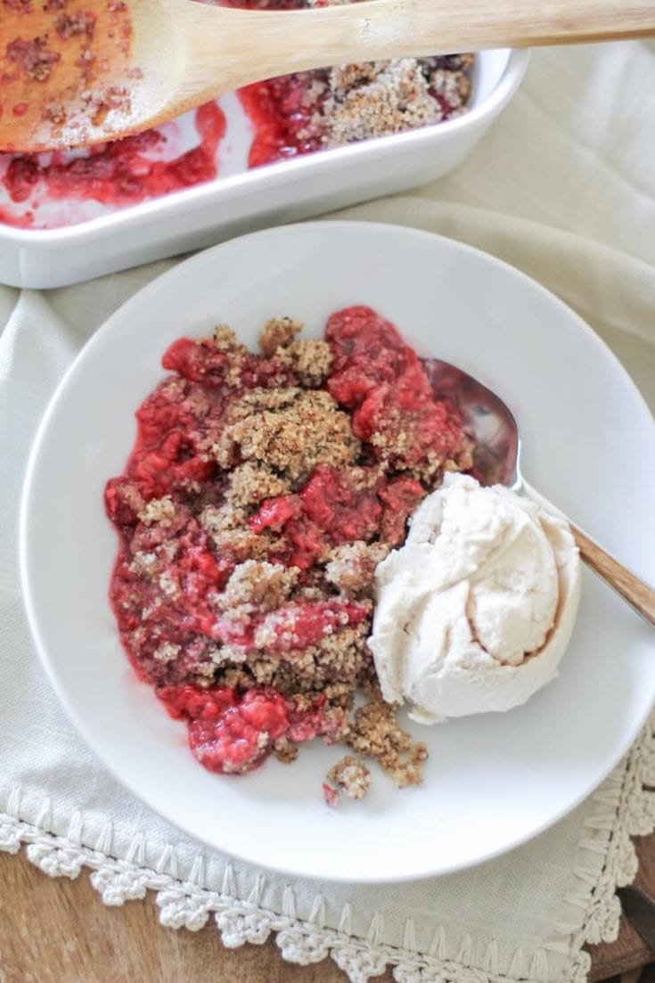 Paleo Raspberry Crumble - The Roasted Root