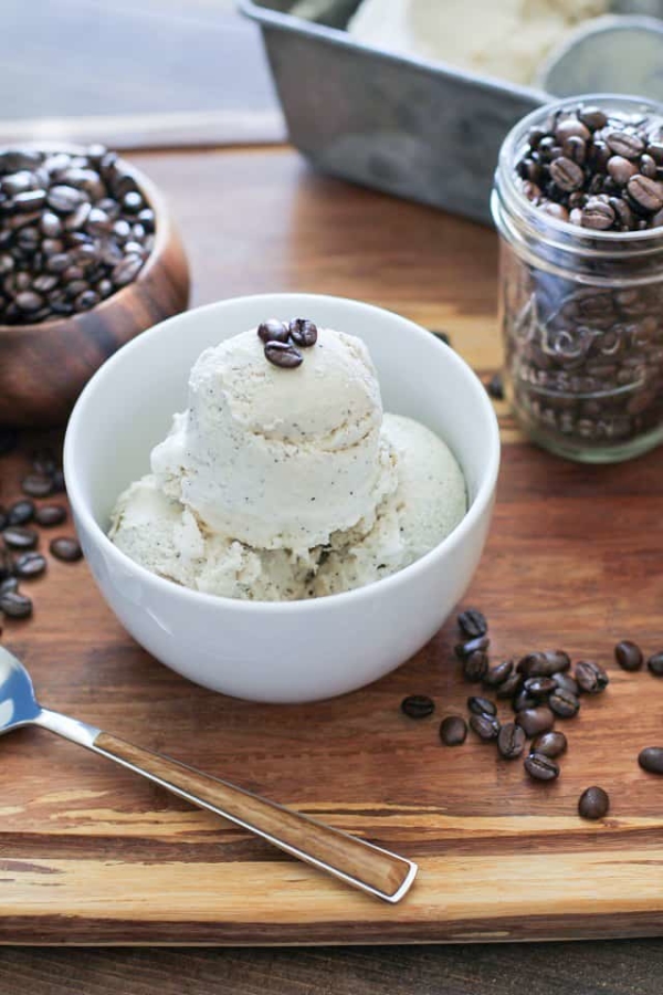 Paleo Coffee Ice Cream - a dairy-free, refined sugar-free, healthier version of the classic dessert