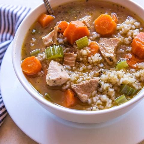 Crock Pot Chicken and Rice Soup - The Roasted Root