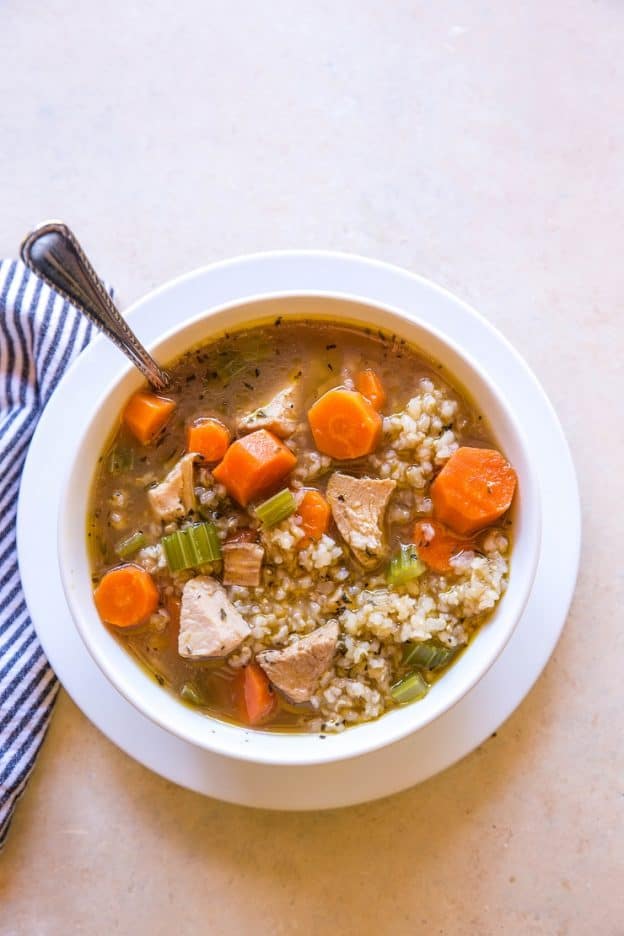 Crock Pot Chicken and Rice Soup - The Roasted Root