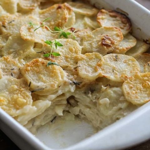 Herbed Coconut Milk Potatoes Au Gratin - The Roasted Root