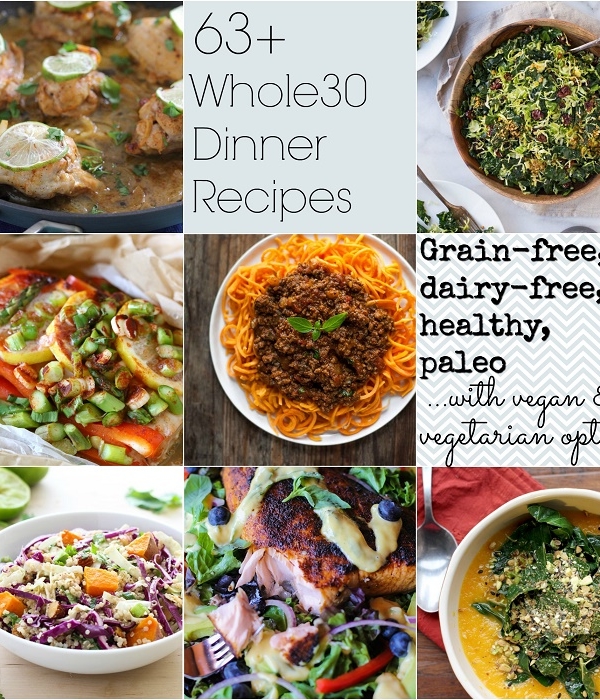 63+ Whole30 Dinner Recipes | TheRoastedRoot.net #newyear #healthy #glutenfree #paleo