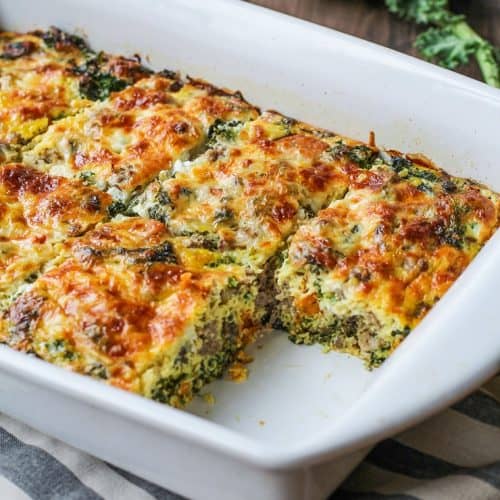 Sweet Potato, Sausage and Kale Breakfast Casserole - The Roasted Root