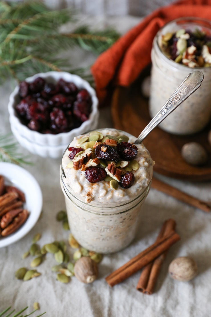Eggnog Overnight Oats (Dairy-Free, Naturally Sweetened) - The Roasted Root