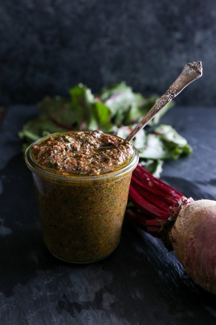 Beet Green Pesto - The Roasted Root