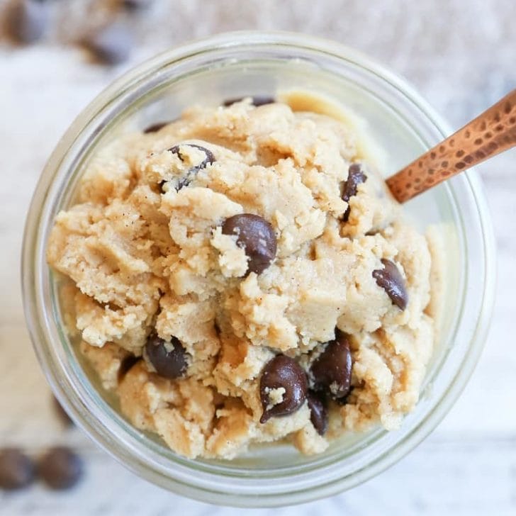 Paleo Chocolate Chip Edible Cookie Dough - The Roasted Root