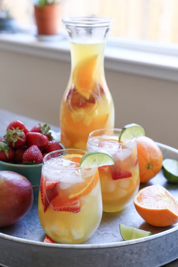 Tropical White Sangria (naturally sweetened) - The Roasted Root