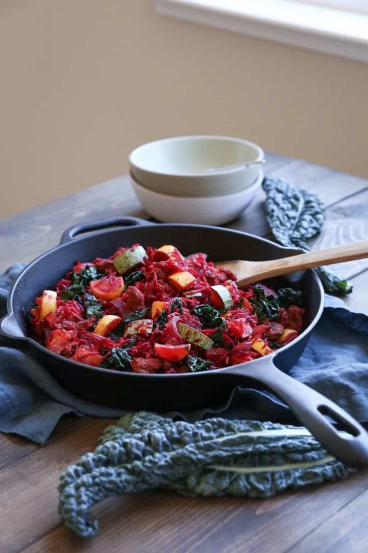 Turkey Beet and Zucchini Hash (AIP, Paleo) - The Roasted Root