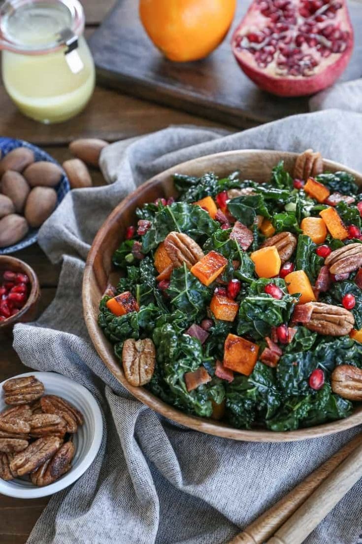 Roasted Butternut Squash Kale Salad - The Roasted Root