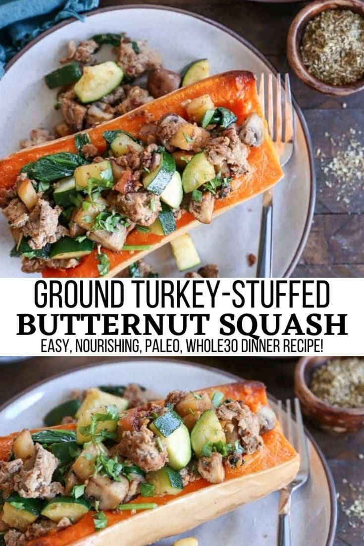 Turkey-Stuffed Butternut Squash (Paleo, Whole30, AIP) - The Roasted Root