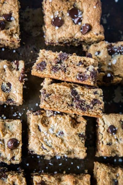 Paleo Chocolate Chip Cookie Bars - The Roasted Root