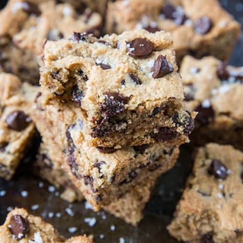 Paleo Chocolate Chip Cookie Bars - The Roasted Root