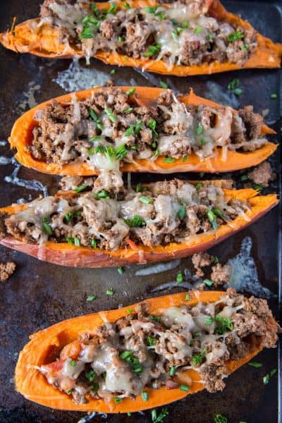 Taco Stuffed Sweet Potatoes - The Roasted Root