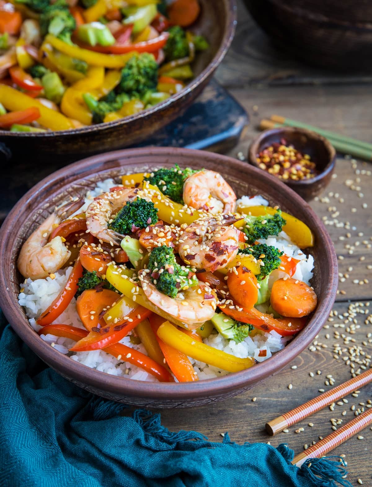 Orange Ginger Shrimp Stir Fry - The Roasted Root