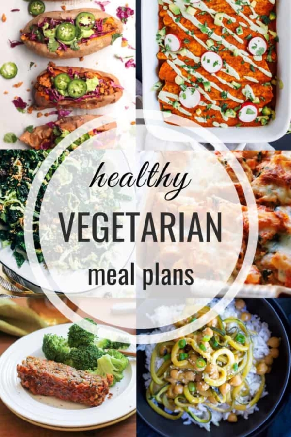 Healthy vegetarian meal plan