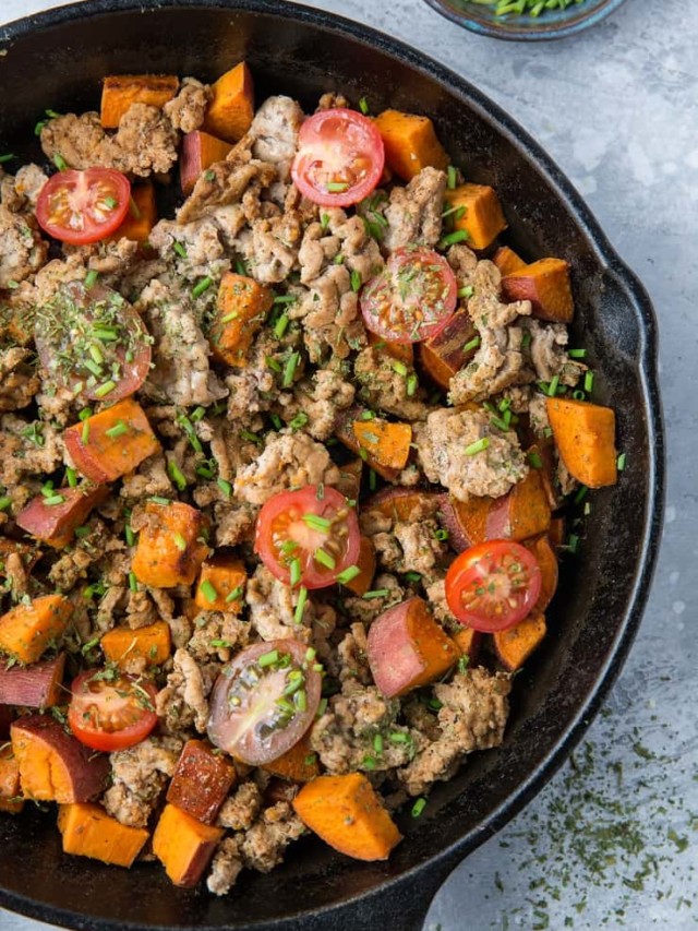 30 Minute Ground Turkey Sweet Potato Skillet Story The Roasted Root