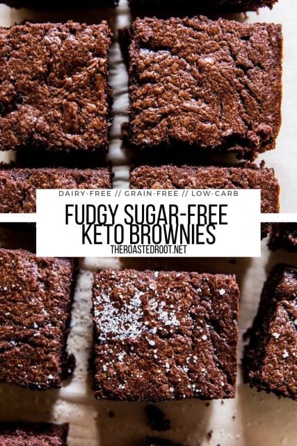 Fudgy Keto Brownies (with Vegan Option) - The Roasted Root