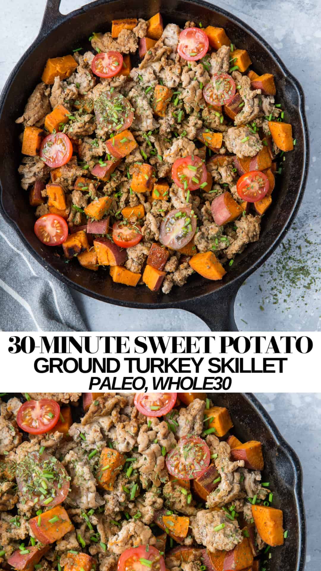30-Minute Ground Turkey Sweet Potato Skillet - The Roasted Root