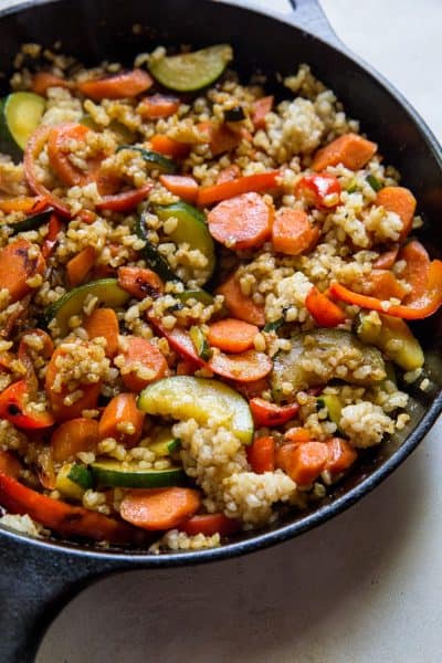 Teriyaki Vegetable Stir Fry With Rice - The Roasted Root