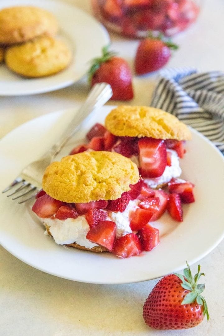 Keto Strawberry Shortcake (grain-free) - The Roasted Root