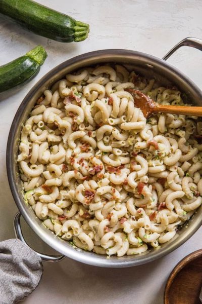 Mac and Cheese with Zucchini and Bacon - The Roasted Root