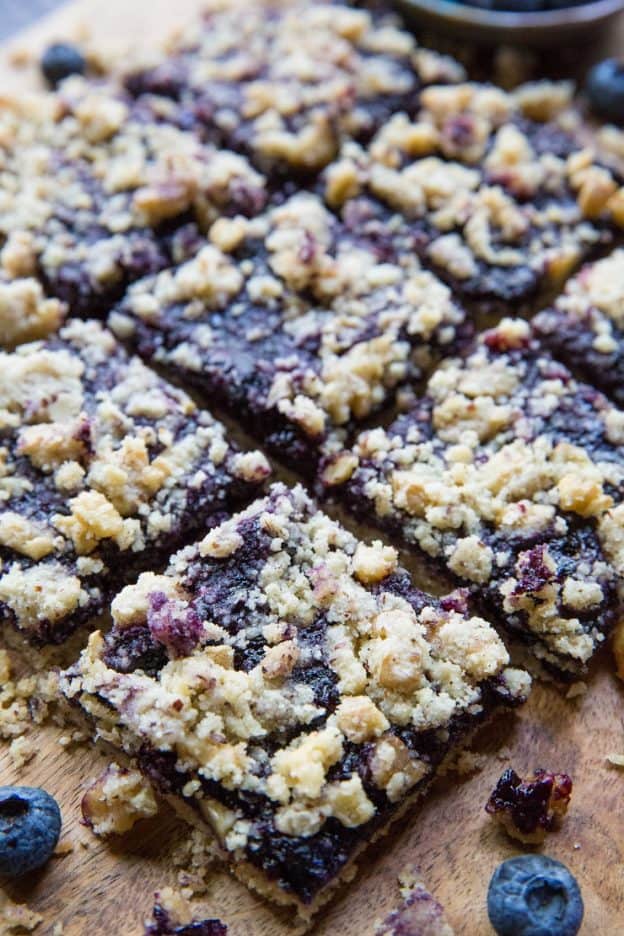 Paleo Blueberry Crumb Bars - The Roasted Root