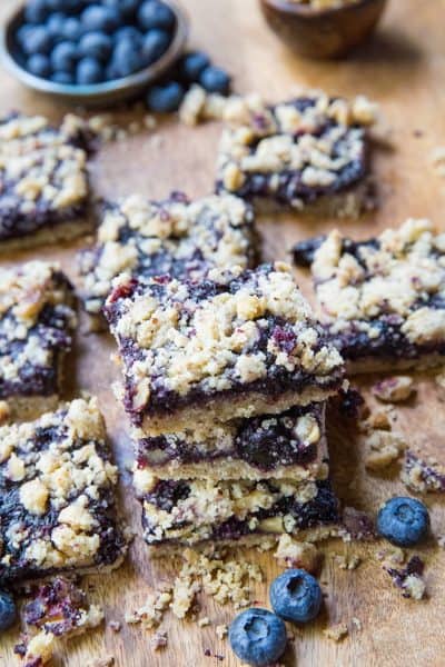 Paleo Blueberry Crumb Bars - The Roasted Root