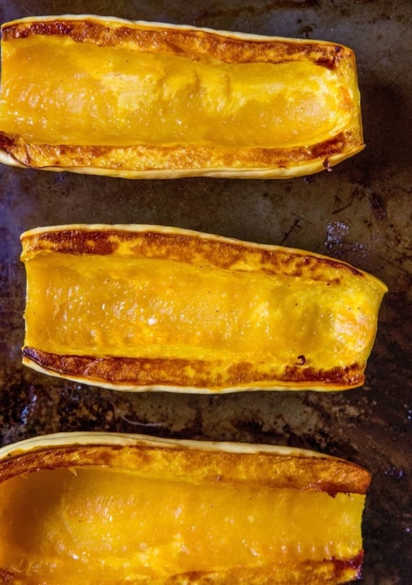 How to Roast Delicata Squash - an easy photo tutorial on preparing delicata squash, including recipe ideas | TheRoastedRoot.net