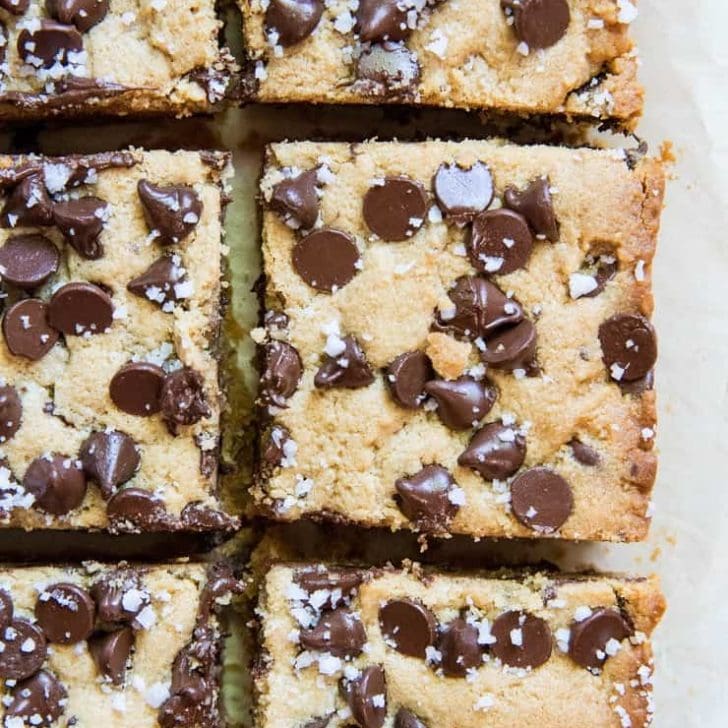 Gluten-Free Peanut Butter Chocolate Chip Cookie Bars - The Roasted Root