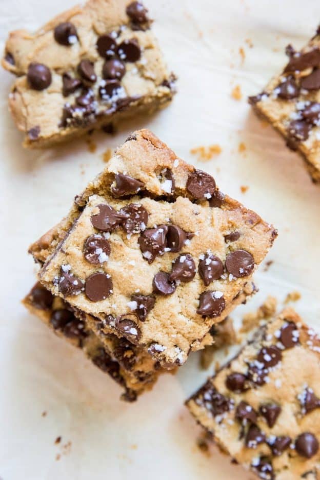 Gluten-Free Peanut Butter Chocolate Chip Cookie Bars - The Roasted Root