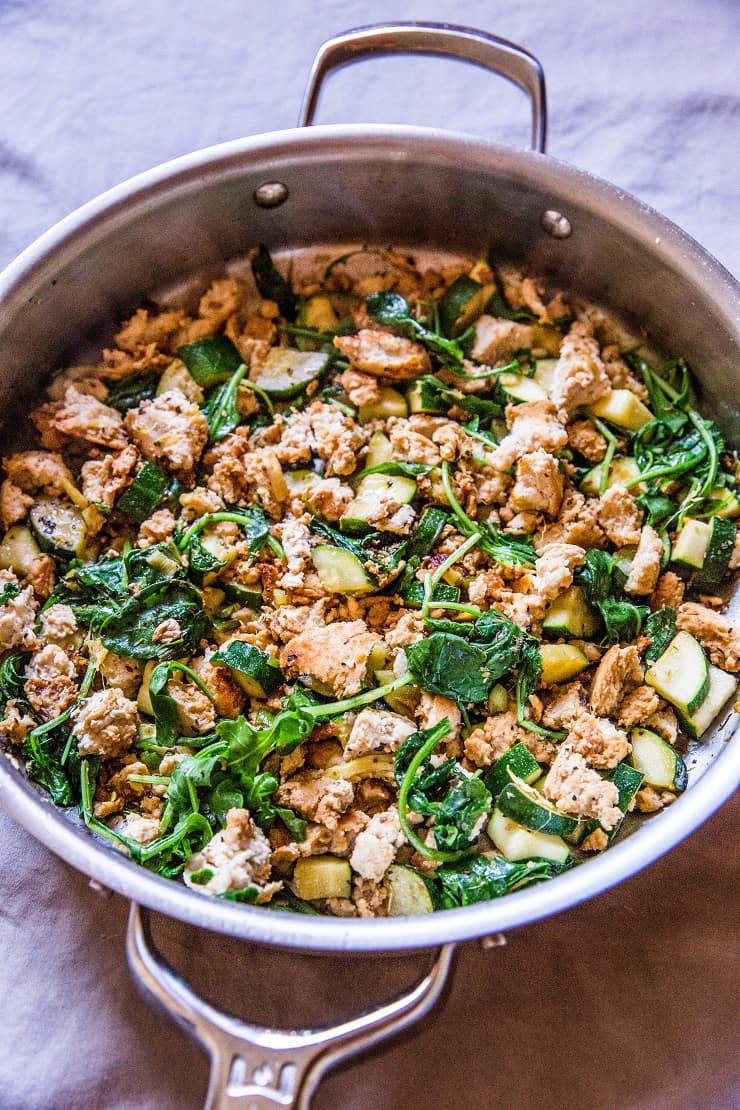 Zucchini and Ground Turkey Skillet - The Roasted Root
