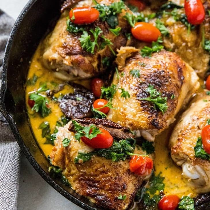 One Pot Creamy Tuscan Chicken (Paleo, Keto, Whole30) - The Roasted Root