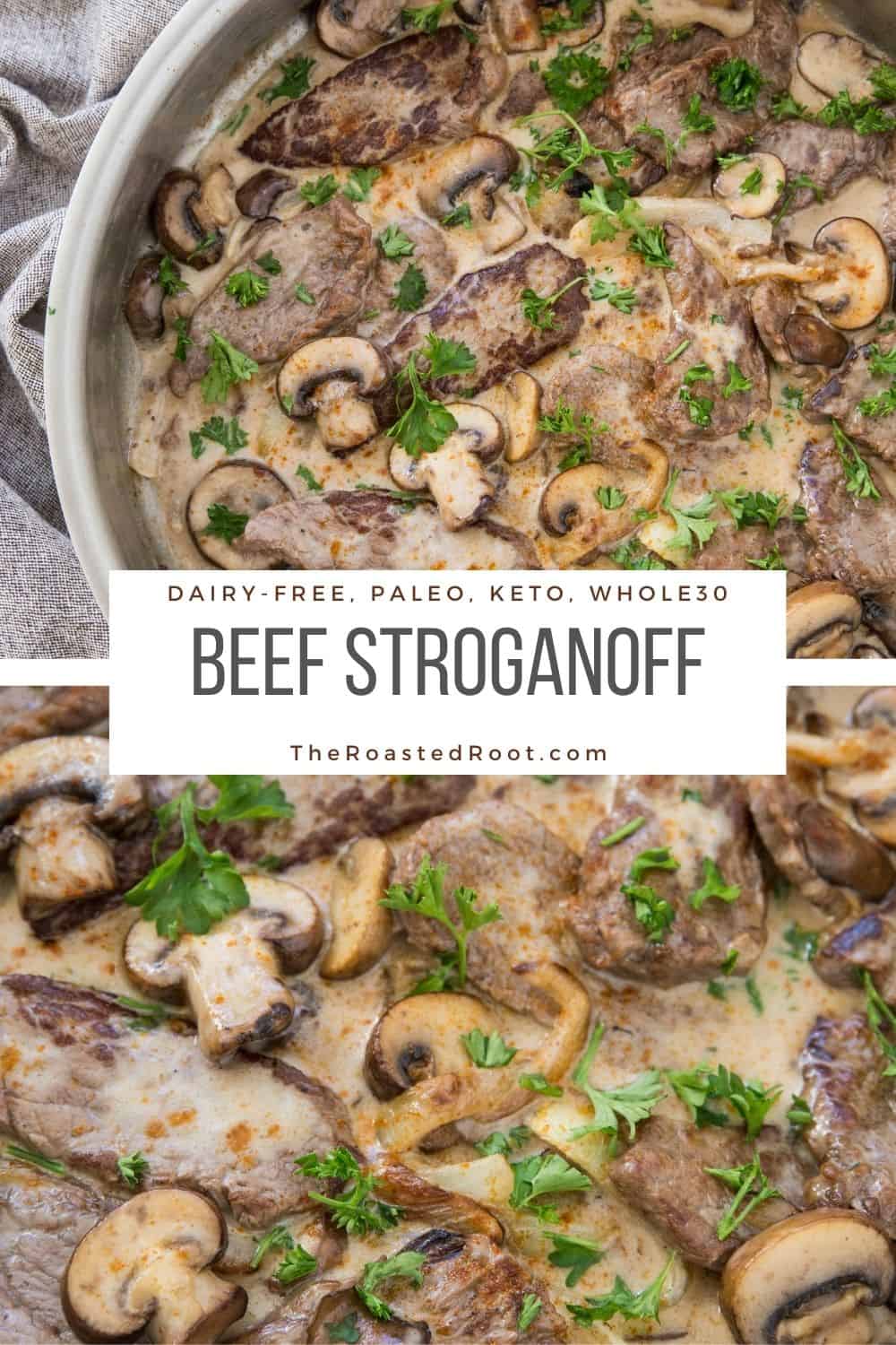 Paleo Beef Stroganoff (Whole30, Keto) - The Roasted Root