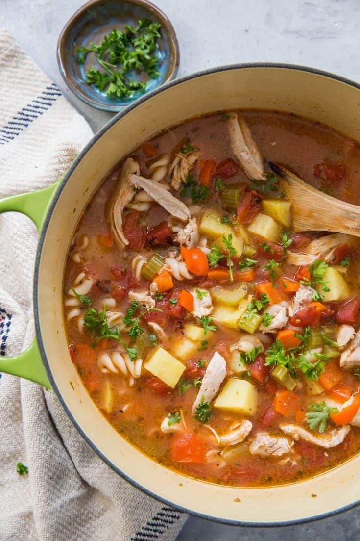 Sicilian Chicken Soup (gluten-free) - The Roasted Root