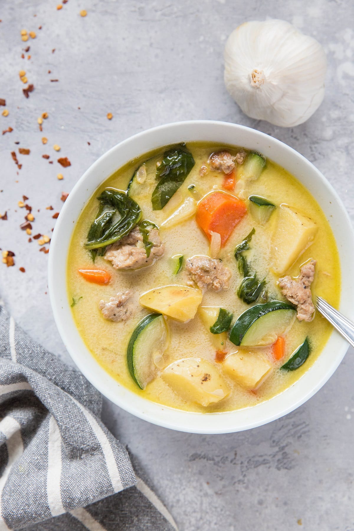 Hearty Ground Turkey Soup with Vegetables - The Roasted Root