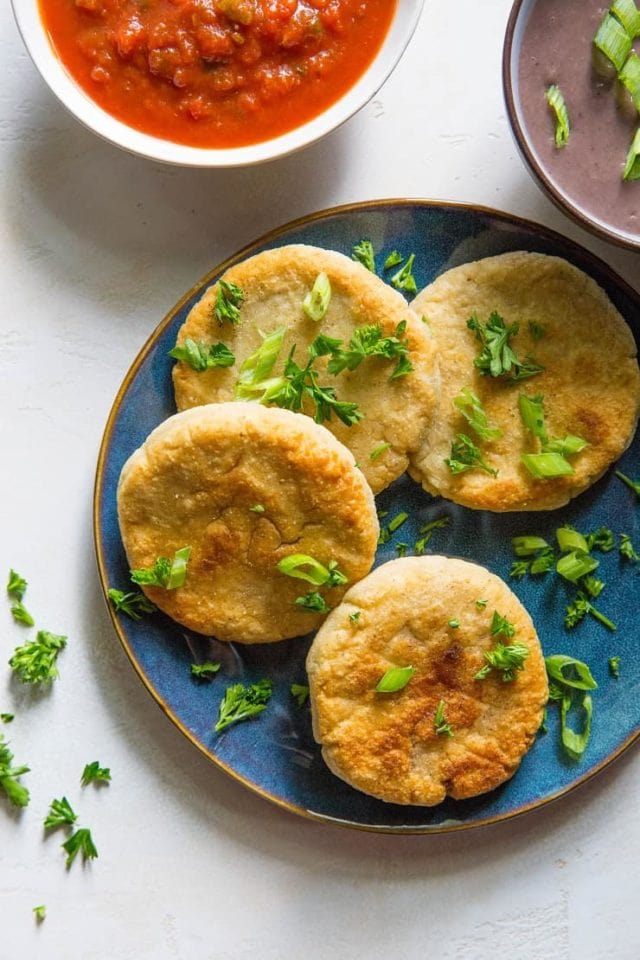 Gluten-Free Crispy Cheesy Flatbread (Pupusas) - The Roasted Root