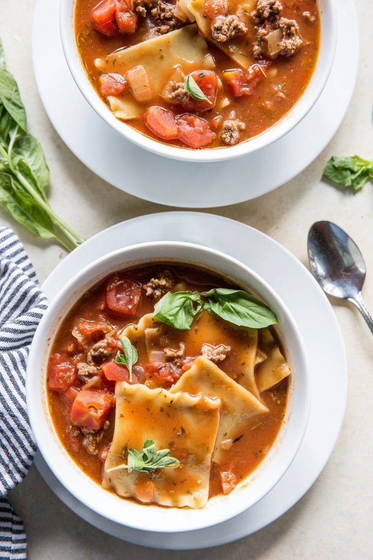 Instant Pot Lasagna Soup (Gluten-Free) - The Roasted Root