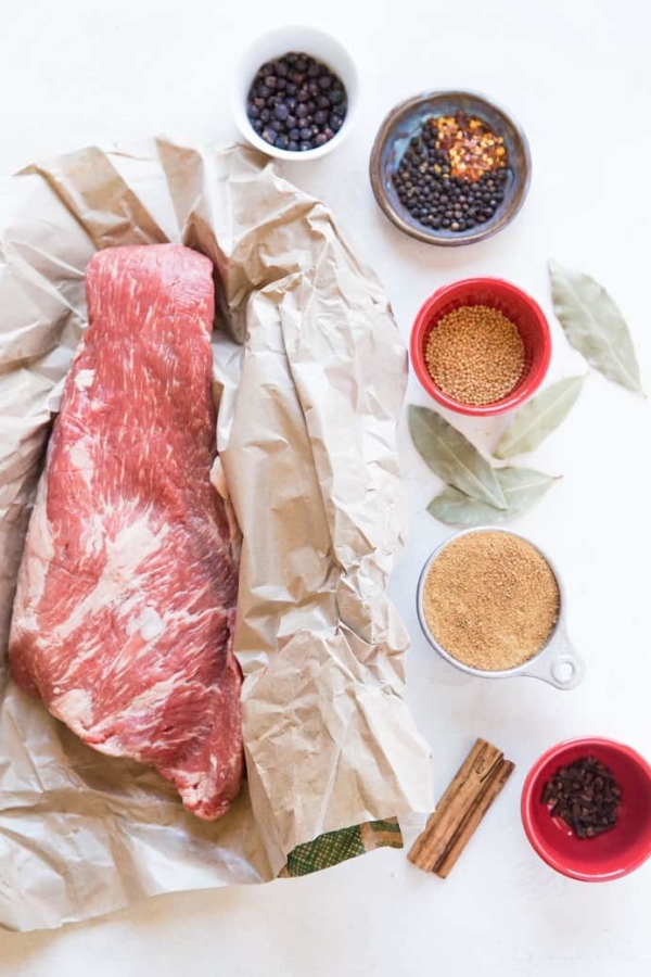 How to Brine Corned Beef at Home - a nitrate-free, refined sugar-free recipe for making your own corned beef